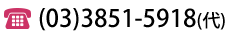 電話番号:(03)3851-5918(代表)